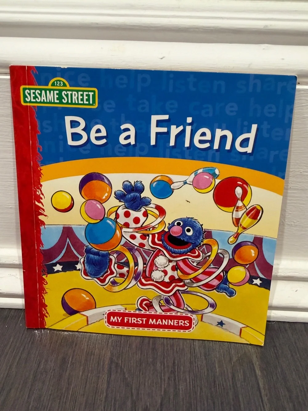 Sesame Street Grover Be a Friend Paperback Kids Book - Blue, Red, Yellow